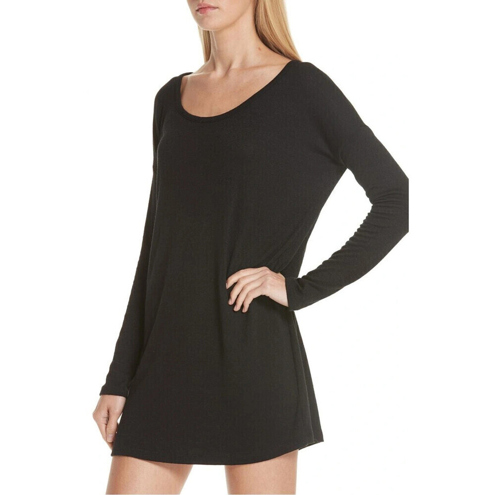 Rag & Bone Women's Long Sleeve Knit Cutout Back Tunic Dress In Black Size S - Picture 8 of 13